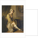 Young woman in a fawn dress by Philippe Mercier