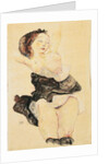 Young girl reclining, half nude, 1912 by Egon Schiele