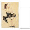 Young girl reclining, half nude, 1912 by Egon Schiele