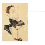 Young girl reclining, half nude, 1912 by Egon Schiele