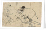 Isarda or kotah preparatory drawing of the taming of an elephant, c.1720 by Indian School