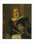 Young woman holding a glass and a flagon by Frans Hals