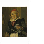 Young woman holding a glass and a flagon by Frans Hals