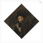 Young man playing a flute by Frans Hals
