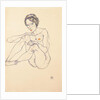 Seated female nude, 1914 by Egon Schiele