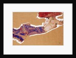 Reclining Semi-Nude with Red Hat, 1910 by Egon Schiele