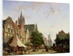 Dutch Street Scene by Adrianus Eversen