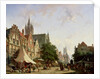 Dutch Street Scene by Adrianus Eversen