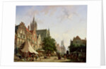 Dutch Street Scene by Adrianus Eversen