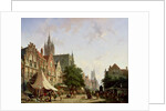 Dutch Street Scene by Adrianus Eversen