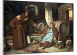 Monks in a cellar, 1873 by J. Haier
