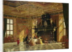Interior of the Knight's Hall, Palace of Fredericksborg, near Copenhagen by Heinrich Hansen