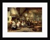 Interior of a tavern with a blind fiddler, 1844 by Jan August Hendrik Baron Leys