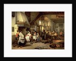 Interior of a tavern with a blind fiddler, 1844 by Jan August Hendrik Baron Leys