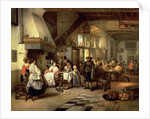 Interior of a tavern with a blind fiddler, 1844 by Jan August Hendrik Baron Leys