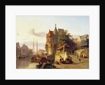 Fortified Buildings on the Banks of a Canal by Cornelius Springer