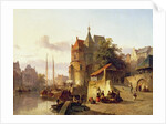 Fortified Buildings on the Banks of a Canal by Cornelius Springer