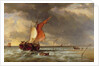 A Dutch Galliot aground on a sandbank on the Bies Bosch, Holland, 1878 by Edward William Cooke