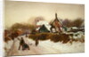 Boys Snowballing at Cookham Dean, 1887 by William Augustus Rixon