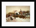 Boys Snowballing at Cookham Dean, 1887 by William Augustus Rixon