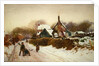 Boys Snowballing at Cookham Dean, 1887 by William Augustus Rixon