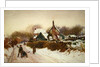 Boys Snowballing at Cookham Dean, 1887 by William Augustus Rixon