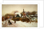 Boys Snowballing at Cookham Dean, 1887 by William Augustus Rixon