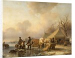 Winter Scene with Sleigh, 1840 by Andreas & Moerenhoet J.J. Schelfhout