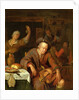 The Hurdy Gurdy Player Asleep in a Tavern by Willem van Mieris