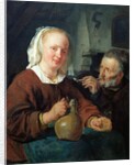 A Man and a Woman at Wine by Gabriel Metsu