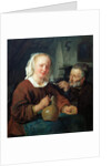 A Man and a Woman at Wine by Gabriel Metsu