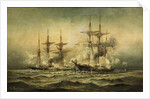 Kearsarge and Alabama off Cherbourg Harbour in France, June 19th, 1864, c.1870 by Christian Poulsen