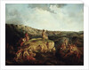 Western landscape with Indians, 1852 by Leon Pomarede
