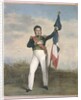 Louis-Philippe bearing the tricolore flag on the barricades during Revolution of 1830 by French School