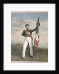 Louis-Philippe bearing the tricolore flag on the barricades during Revolution of 1830 by French School