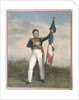 Louis-Philippe bearing the tricolore flag on the barricades during Revolution of 1830 by French School