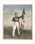 Louis-Philippe bearing the tricolore flag on the barricades during Revolution of 1830 by French School