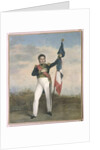Louis-Philippe bearing the tricolore flag on the barricades during Revolution of 1830 by French School