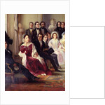 Francois Andrieux Reading his Tragedy 'Junius Brutus' in the Foyer of the Comedie Francaise, 26th May 1828, 1847 by Francois Joseph Heim