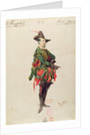 Costume of the Hunter Samiel for the opera 'Der Freischutz' by Carl Maria von Weber 1841 by Paul Lormier