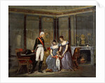 The Empress Josephine presenting her daughter, Hortense and grandson, Louis-Napoléon to Tsar Alexander at Malmaison in May 1814 by Jean Louis Victor Viger du Vigneau