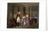 The Empress Josephine presenting her daughter, Hortense and grandson, Louis-Napoléon to Tsar Alexander at Malmaison in May 1814 by Jean Louis Victor Viger du Vigneau
