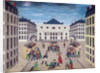 Distribution of wine in Place de l'Odeon in Paris, c.1805-10 by French School
