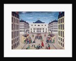 Distribution of wine in Place de l'Odeon in Paris, c.1805-10 by French School