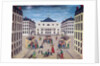 Distribution of wine in Place de l'Odeon in Paris, c.1805-10 by French School