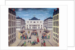 Distribution of wine in Place de l'Odeon in Paris, c.1805-10 by French School
