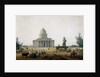 View of the Pantheon in Paris with a carriage bearing a statue of Jean-Jacques Rousseau, c.1792 by Jean-Baptiste Hilair