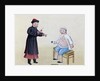 An Acupuncturist with his patient, c.1785 by School Chinese