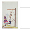 Punishment with a knout while being suspended from a rope by French School