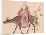 Lao-Tzu on his buffalo, followed by a disciple by School Chinese